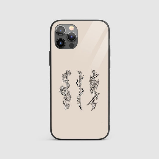 Trio Swords Silicone Armored Phone Case