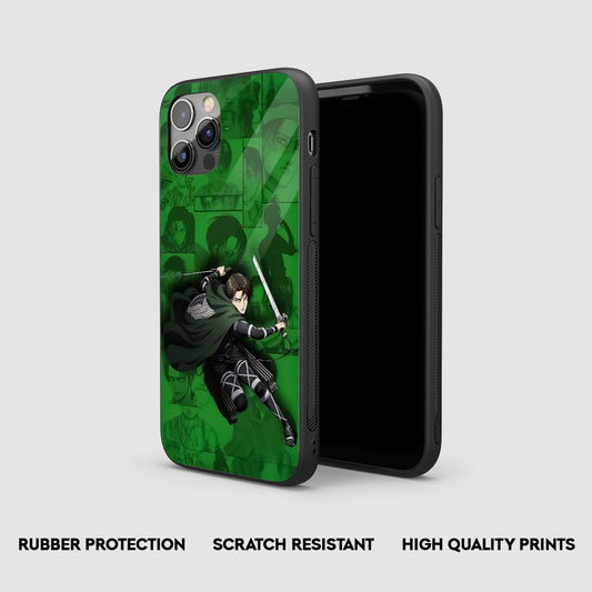Levi Ackerman Green Cloak Silicone Armored Phone Case